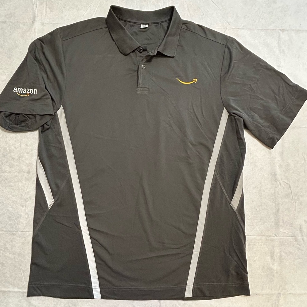 Amazon Reflective Polo Employee Uniform Shirt Gray Men’s XL